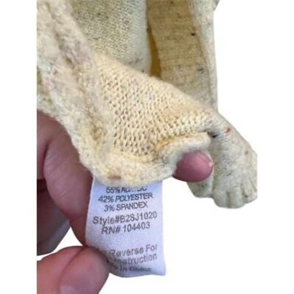 Blu Pepper Women's Yellow Multicolor Knit Cardigan Sweater Size L Casual - Picture 5 of 6